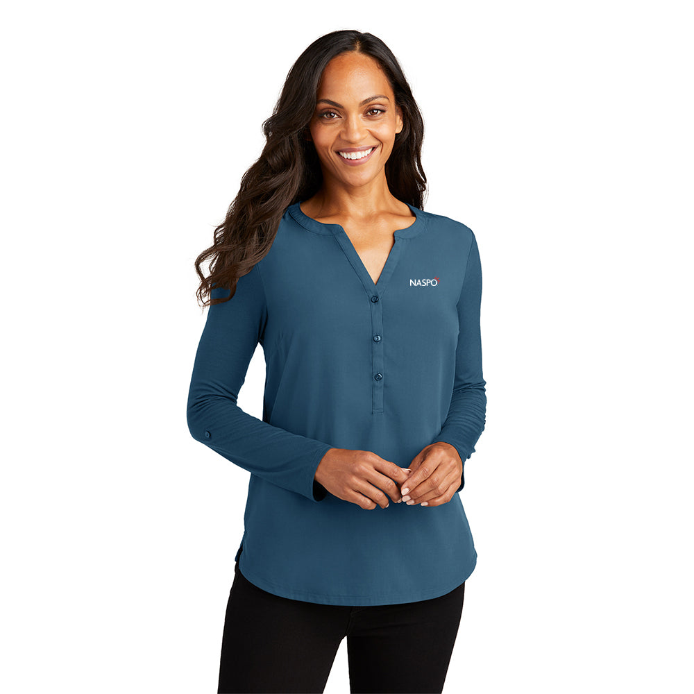 NASPO - Port Authority Ladies Concept Henley Tunic