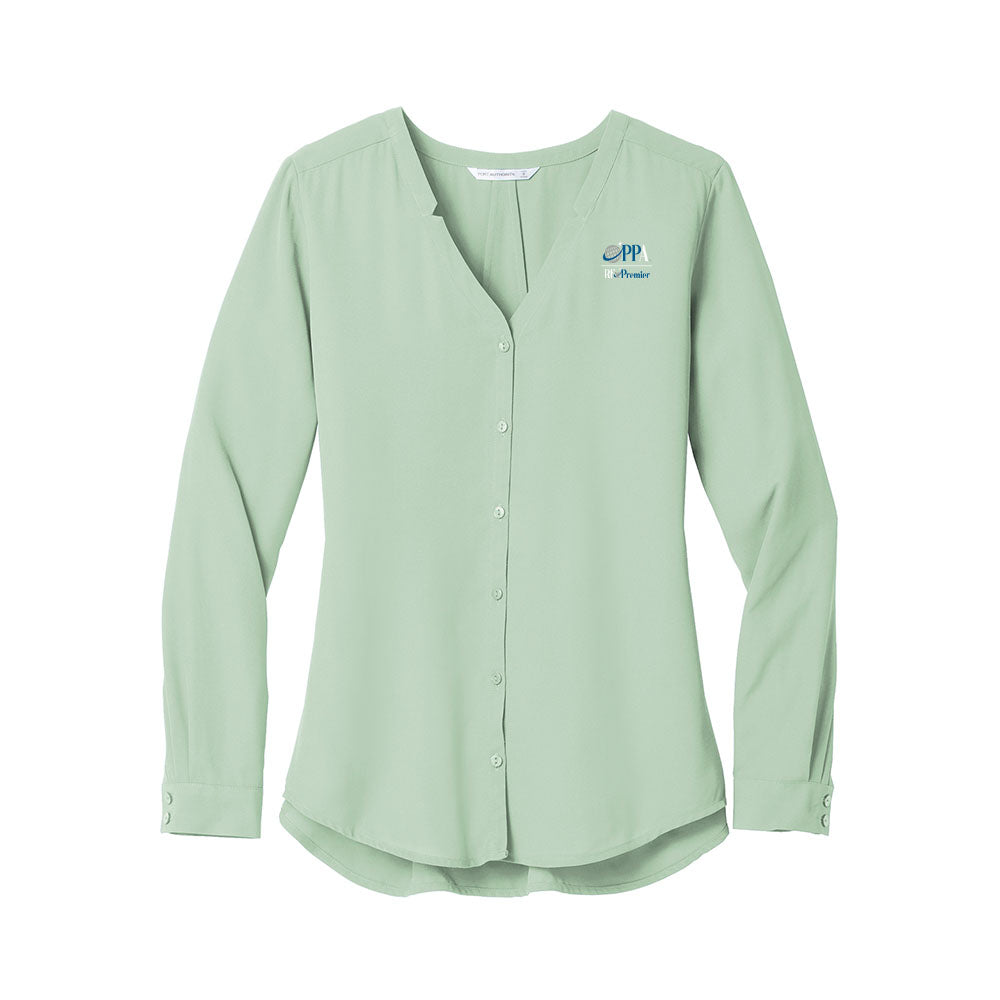 RFxP and PPA - Ladies Long Sleeve Button-Front Blouse