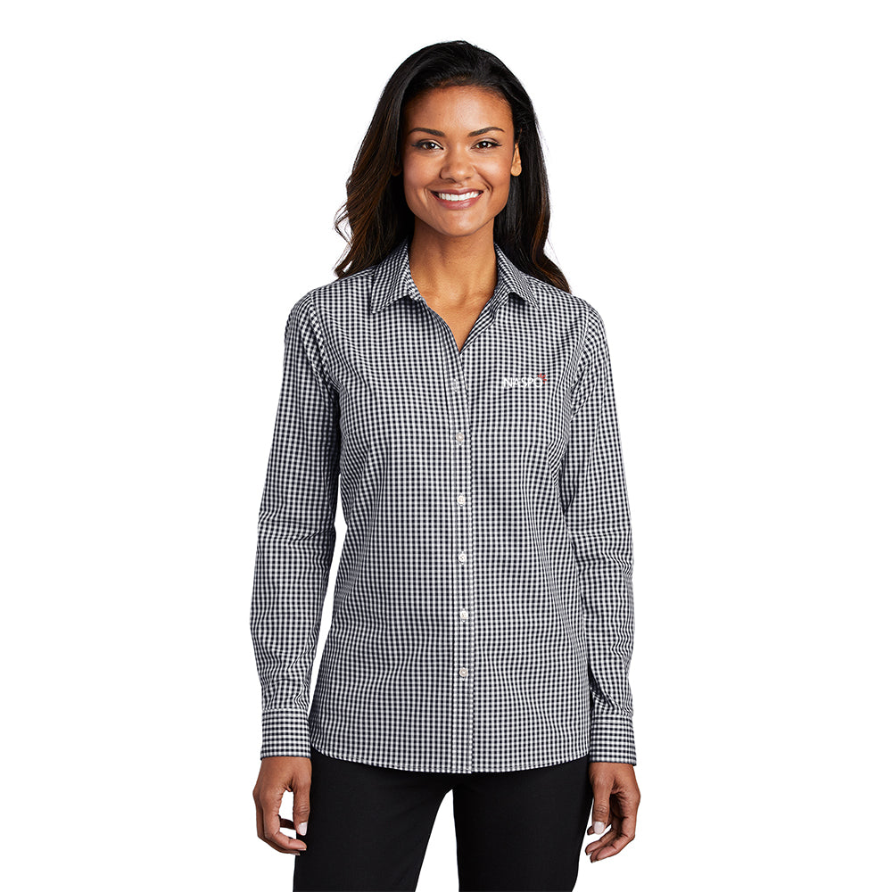 NASPO - Ladies Broadcloth Gingham Easy Care Shirt