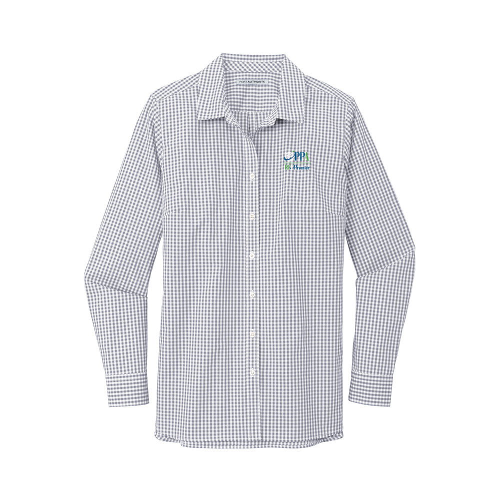 RFxP and PPA - Ladies Broadcloth Gingham Easy Care Shirt