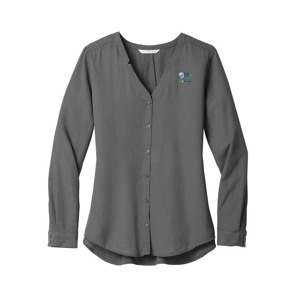 RFxP and PPA - Ladies Long Sleeve Button-Front Blouse